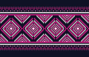 padrão tribal, azul marinho e rosa, têxteis tradicionais, designs de padrão geométrico étnico abstrato para plano de fundo ou papel de parede, tapetes, batik, ilustração vetorial vetor