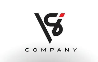 logotipo sv. vetor de design de carta.