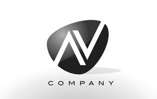 logotipo da av. vetor de design de carta.