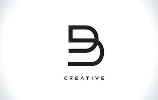 b carta design logo com vetor de estilo criativo moderno moderno na moda minimalista.