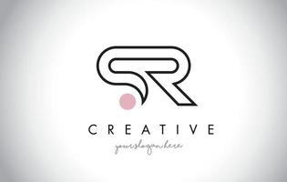 design de logotipo da letra sr com tipografia na moda moderna criativa. vetor
