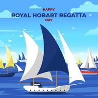 fundo do dia da regata hobart real vetor