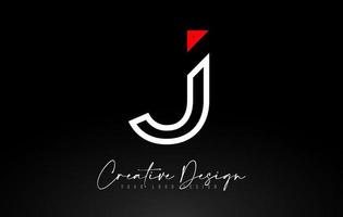 design de logotipo de letra monograma j com vetor de design de ícone de linhas criativas.