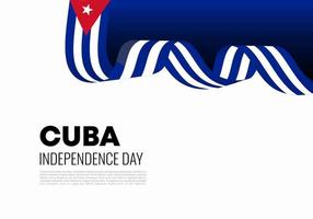 dia da independência de cuba para a celebração nacional em 10 de outubro. vetor