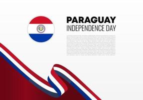 Dia da Independência do Paraguai para celebração nacional em 14 e 15 de maio. vetor