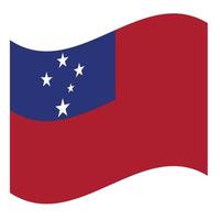 bandeira nacional de samoa vetor