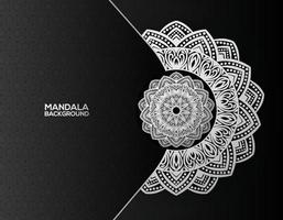 vetor de fundo prata mandala floral