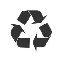 vetor de ícone de reciclagem para lixo