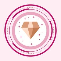Desenho de ícone de diamante vetor