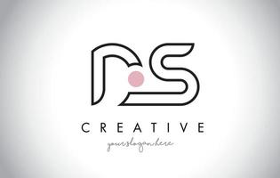 design de logotipo de carta ds com tipografia criativa moderna moderna. vetor