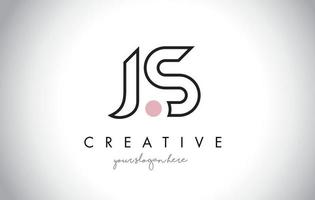 design de logotipo de letra js com tipografia criativa moderna moderna. vetor