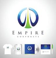 design de logotipo corporativo azul vetor