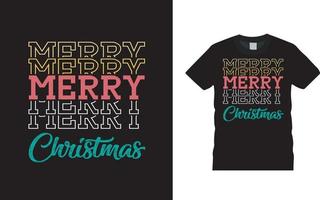design de t-shirt de feliz natal vetor