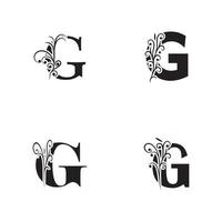 Elementos do modelo de design do ícone do logotipo da letra g para seu aplicativo ou identidade da empresa vetor