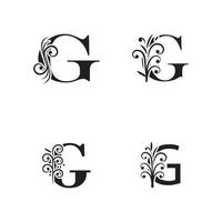 Elementos do modelo de design do ícone do logotipo da letra g para seu aplicativo ou identidade da empresa vetor