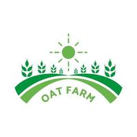 logotipo da fazenda de agricultura orgânica vetor