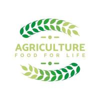 logotipo da fazenda de agricultura orgânica vetor