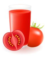 ilustração em vetor suco de tomate