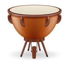 Timbales tambor instrumentos musicais - ilustração vetorial vetor