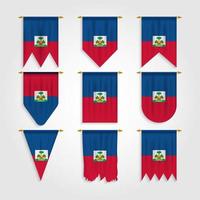 bandeira do haiti em diferentes formatos, bandeira do haiti em vários formatos vetor