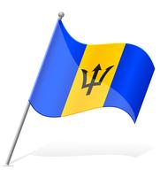 bandeira de ilustração vetorial de Barbados vetor