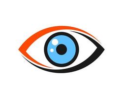 olho abstrato com lentes de olhos saudáveis dentro vetor