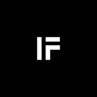 o logotipo com as iniciais f é simples e moderno ... vetor
