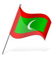 bandeira de ilustração vetorial de Maldivas vetor