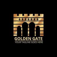 logotipo da empresa golden gate vetor