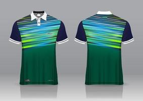 design uniforme de camisa pólo, pode ser usado para badminton, golfe em vista frontal, vista traseira. vetor de maquete de jersey, design premium muito simples e fácil de personalizar