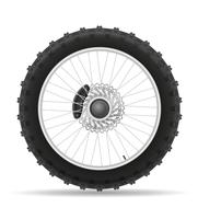 pneu de roda da motocicleta da ilustração vetorial de disco vetor