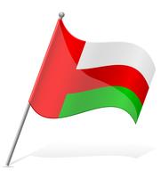 Bandeira de ilustração vetorial de Omã vetor