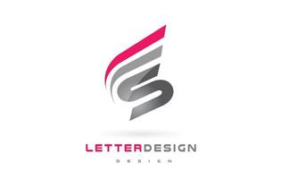 design de logotipo da carta s. conceito futurista de letras modernas. vetor
