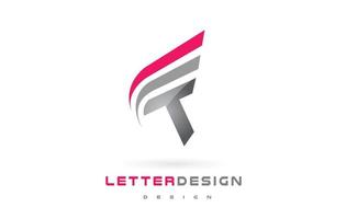 design de logotipo da letra t. conceito futurista de letras modernas. vetor