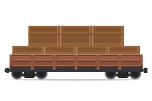 ilustração em vetor trem transporte ferroviário