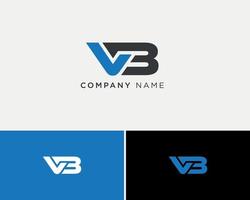 modelo de design de logotipo de carta vb vetor