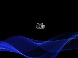 Azul moderno fluindo onda elegante padrão de ilustração de fundo vetor