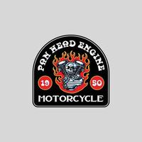 ilustração vetorial logotipo emblema motocicleta clube vetor