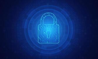proteção do sistema de segurança de dados. conceito de segurança do computador. vetor