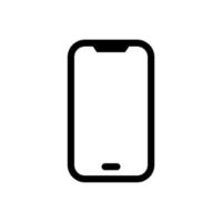 ícone de vetor de smartphone. símbolo preto do telefone isolado no fundo branco. vetor eps 10