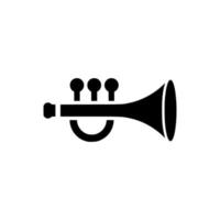 desenho de ícone de trompete vetor