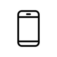 ícone de vetor de smartphone. símbolo preto do telefone isolado no fundo branco. vetor eps 10