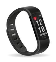 pulseira de relógio de fitness digital inteligente com ilustração em vetor de estoque touchscreen