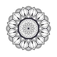 livro de colorir mandala de flores para crianças vetor