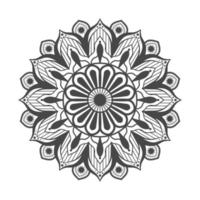 mandala com formas florais vetor