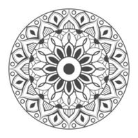 desenho de mandala redonda vetor