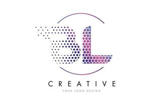 bl bl rosa magenta letra bolha pontilhada logo design vector