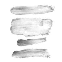 vetor definido com mancha de tinta a óleo cinza isolada no fundo branco, ilustração de textura mão desenhada. use-o como elemento para cartão de saudação de design, banner, postagem em mídia social, convite, design gráfico