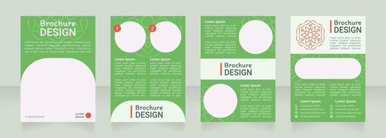 design de brochura em branco ornamental verde vetor