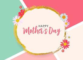 cartão de feliz dia das mães com plano de fundo. ilustração vetorial vetor